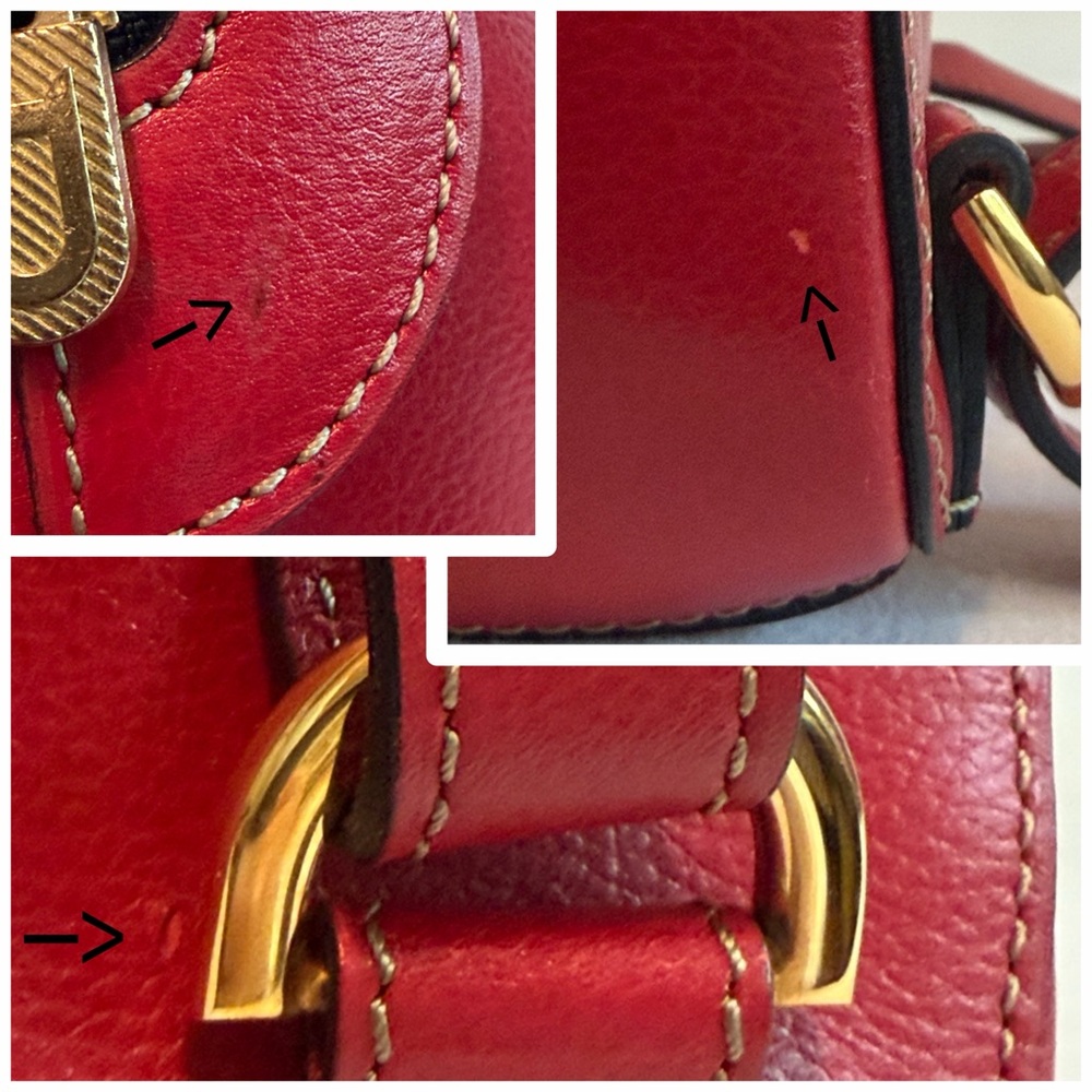 Delvaux • Amitie Red Leather Backpack, Excellent Condition - Picture 16 of 17